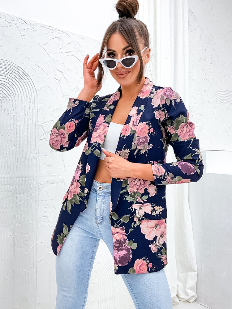 Royalfashion cuvertură de pat tip blazer floral pentru femei