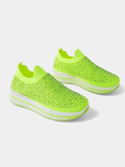 Pantofi sport din material pentru femei Royalfashion, cu strasuri Adeq