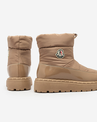 Royalfashion Cizme de zăpadă slip-on pentru femei de culoare maro Ireda