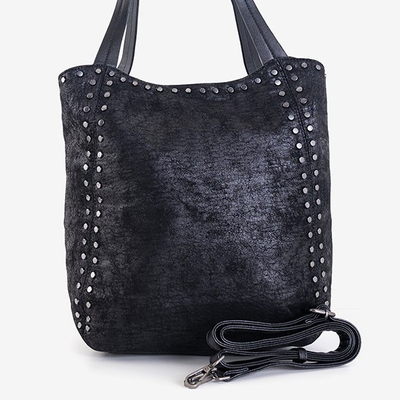 Geantă neagră pentru femei, cu strasuri - Genți de mână