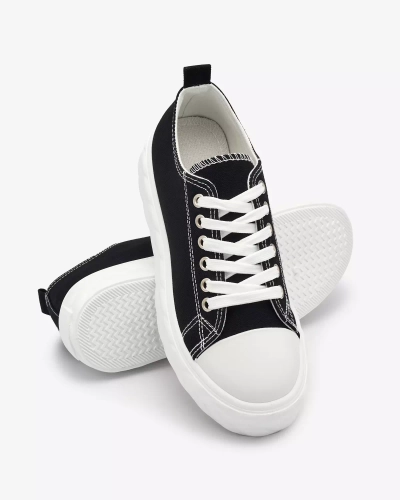 Royalfashion Adidași cu platformă pentru femei negre Merija