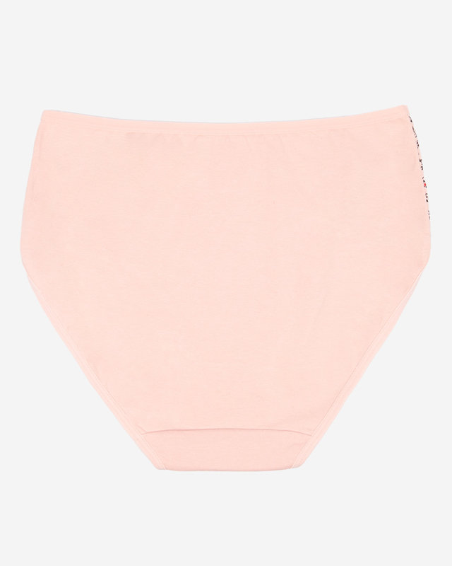 Chiloți roz cu imprimeu. PLUS SIZE- Lenjerie intimă