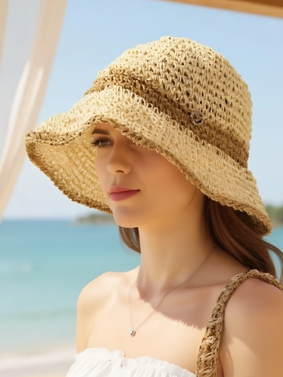 Royalfashion Pălărie de paie pentru femei Sun Bloom