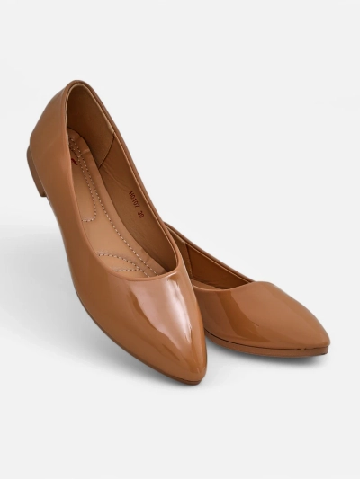 Royalfashion Pantofi ballet din piele ecologică lacuită pentru femei Aramiese