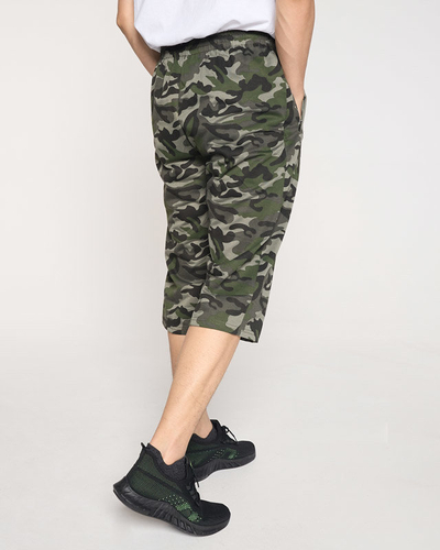 Pantaloni de trening camo verzi pentru bărbați - Îmbrăcăminte