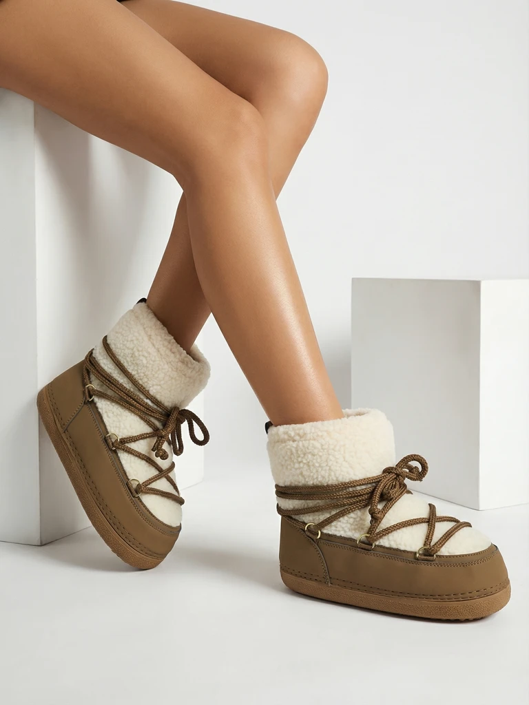 Cizme de zăpadă de damă cu blană Uvella