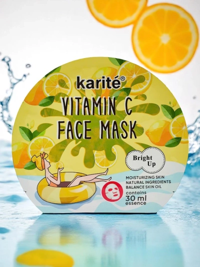 Mască de față tip șervețel cu Vitamina C - iluminatoare