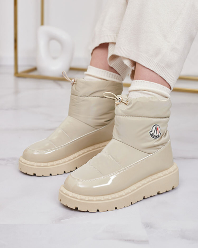 Royalfashion Cizme de zăpadă slip-on pentru femei de culoare maro deschis Ireda