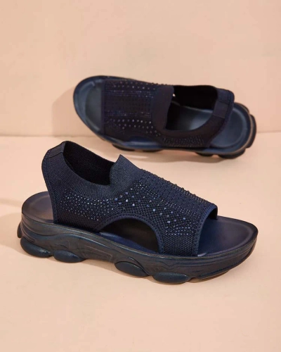 Royalfashion Sandale de damă cu partea superioară din volan