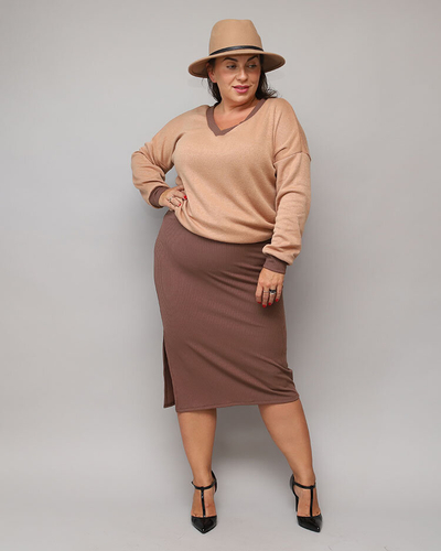 Royalfashion Set casual pentru femei în maro