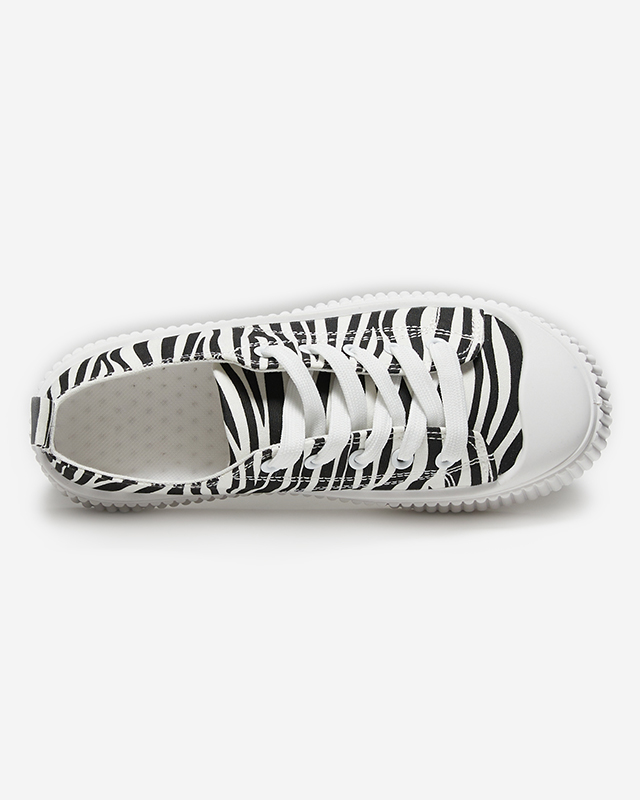 OUTLET Pantofi sport dama alb si negru, adidasi Amrica- Pantofi