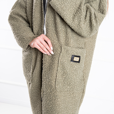 Geacă de damă verde - haina cu glugă - Îmbrăcăminte