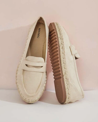 Royalfashion Mocasini de damă din piele întoarsă eko Monum