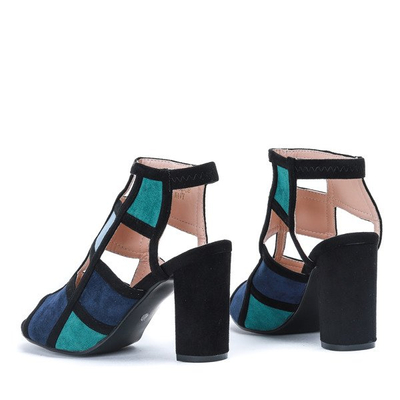 Kolorowe sandały na słupku z wycięciami Nahia - Obuwie