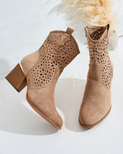 Royalfashion Cizme Mozie de damă low post openwork