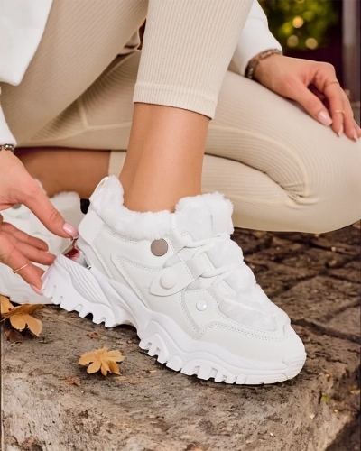 Pantofi sport pentru femei Royalfashion cu interior din blană Poriomo
