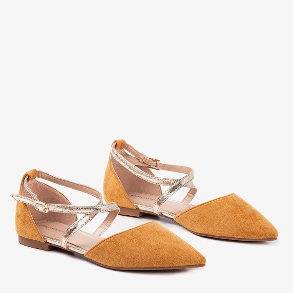 OUTLET Balerini dama maro cu toc plat Vosia - Pantofi