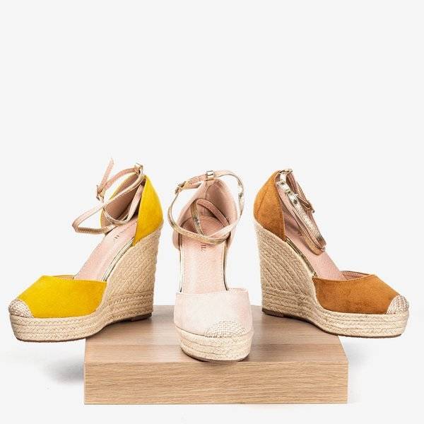 OUTLET Espadrile cu pulbere pe o pană înaltă Sablac - Încălțăminte