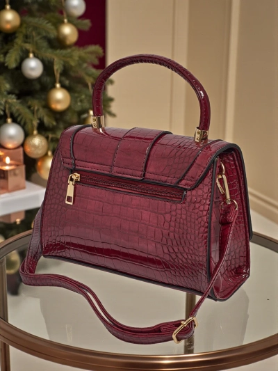 Geantă mică de damă lăcuită din piele ecologică Lunaya