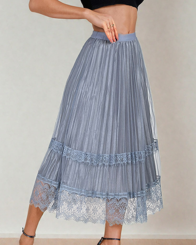 Royalfashion Fustă midi cu două fețe pentru femei