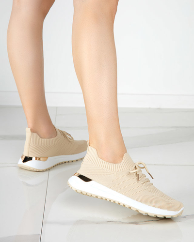 OUTLET Pantofi sport dama din material bej Erina - Incaltaminte