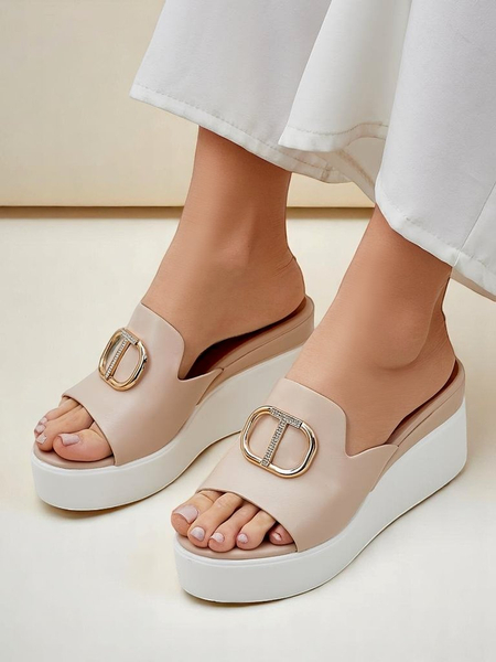 Royalfashion sandale cu toc compensat pentru femei Daffin