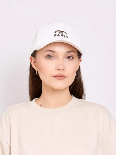 Royalfashion Pălărie de femei cu vizieră și decor cu strasuri