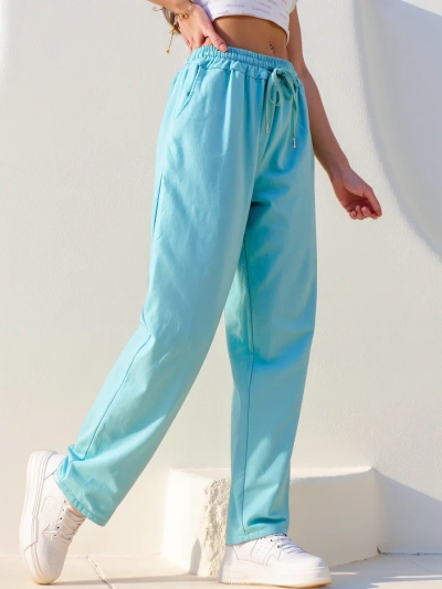 Pantaloni drepți din bumbac pentru femei Royalfashion