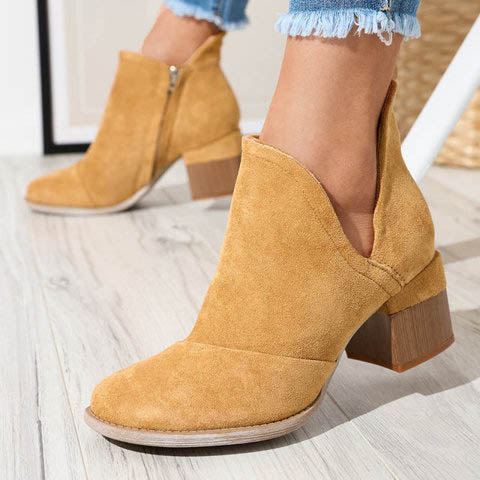 Cizme izolate de damă Camel pe stâlp Karela - Încălțăminte