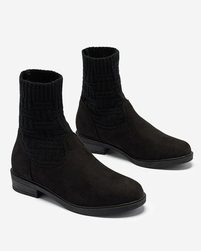 Cizme de damă negre a'la sock Asencion - Încălțăminte