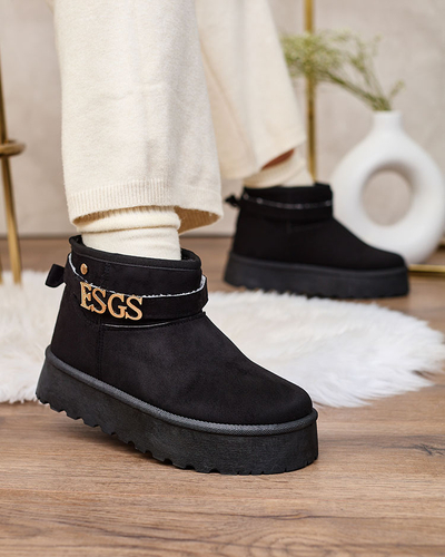 Royalfashion Cizme de zăpadă a'la roz pentru femei cu ornament Esgala