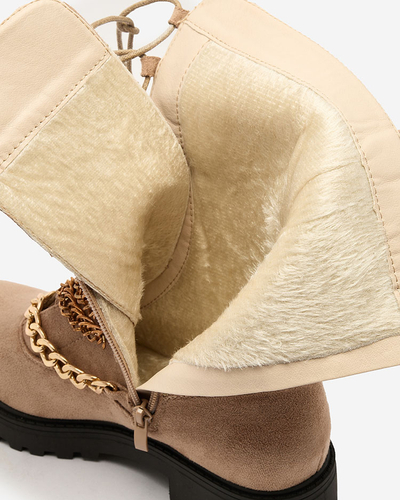 Royalfashion Cizme bagger de damă, maro deschis Goserre