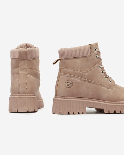 Cizme de trapper izolate roz închis pentru femei Teruna - Încălțăminte