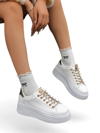 Sneakerii sportive pentru femei Royalfashion cu șireturi decorative Eone