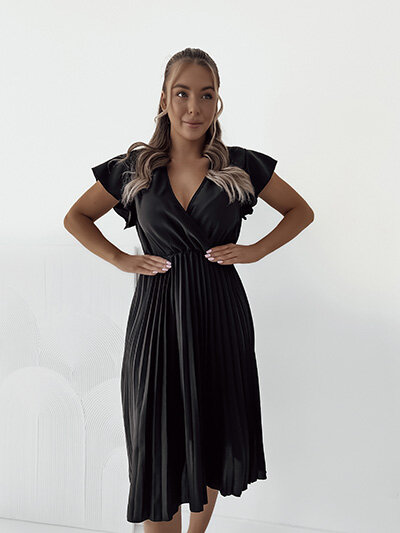 Royalfashion Rochie midi plisată de damă