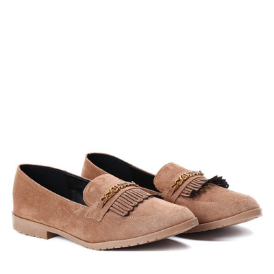 Jasnobrązowe mokasyny Jadoir- Obuwie
