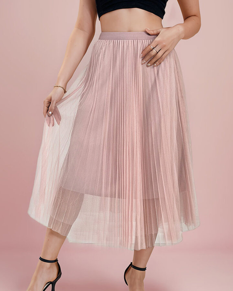 Royalfashion Fustă midi cu două straturi pentru femei