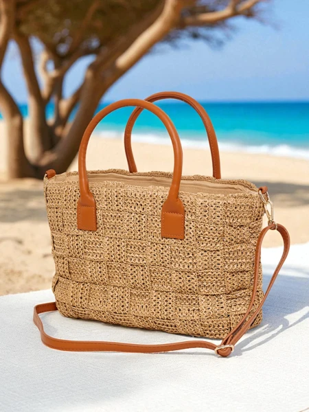 Royalfashion Geantă mare de paie pentru femei Aureliana Savio