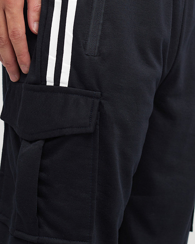 Pantaloni de trening pentru bărbați bleumarin - Îmbrăcăminte