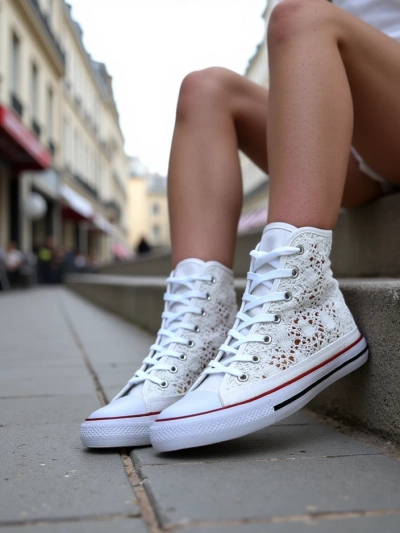 Sneakers perforate Royalfashion pentru femei Limme