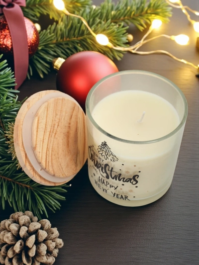 Lumânare parfumată de Crăciun Merry Christmas Happy New Year