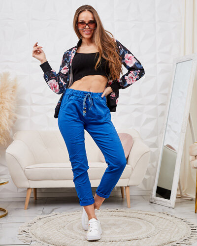 Royalfashion Pantaloni de damă din material textil