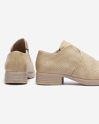 Pantofi jumătăți de femei din piele ecologică bej Ilioppa- Footwear