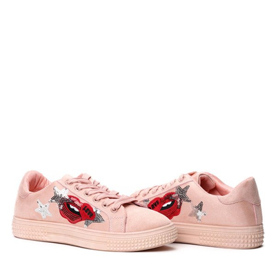 Różowe tenisówki z cekinami Tristana- Obuwie