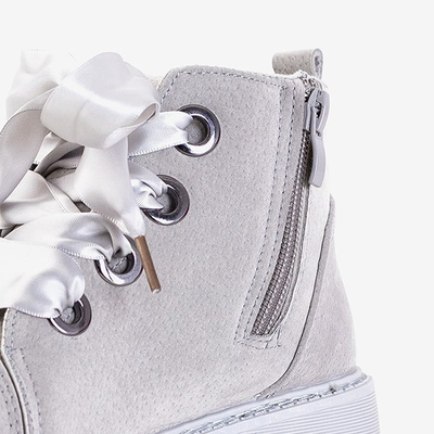 Ghete pentru copii gri deschis de la Mevey - Pantofi