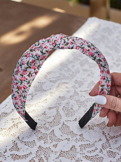 Royalfashion Bentiță de păr cu fundiță, model floral Lilia