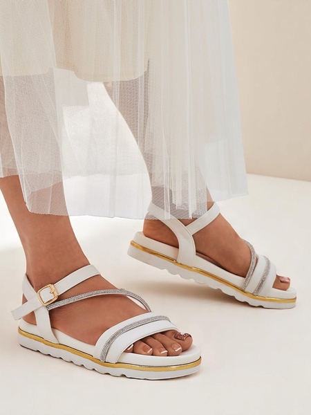 Sandale Royalfashion cu talpă ortopedică pentru femei, cu strasuri Magnol