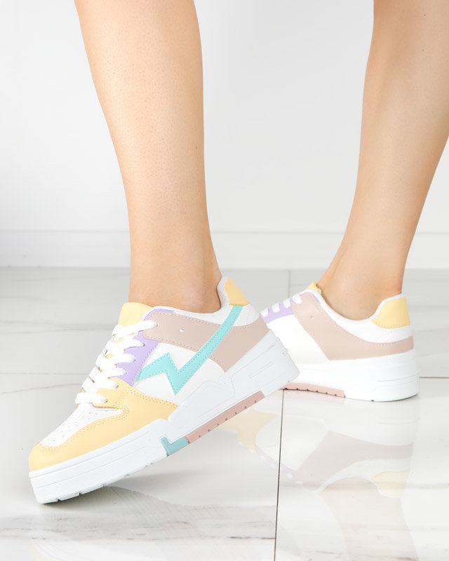 Pantofi sport dama galben-roz Pantofi sport Tremsi - Incaltaminte