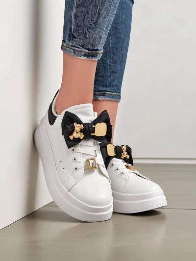 Adidași cu platformă pentru femei Royalfashion cu fundă Genimma