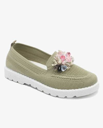 Royalfashion Pantofi sport de damă de culoare verde închis împodobiți Enweta